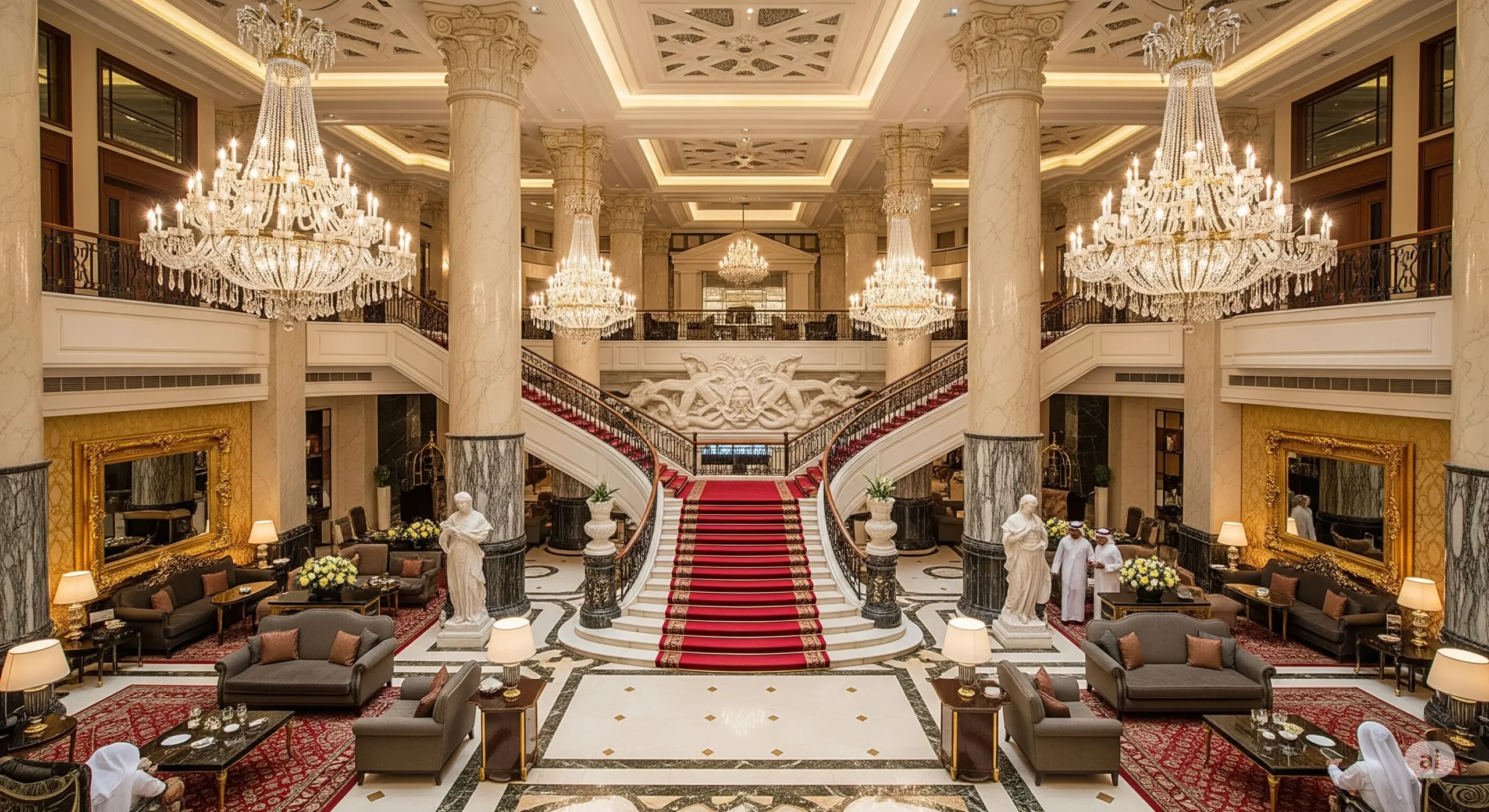 Grand Lobby Best Ultra-Luxury Hotels Dubai.